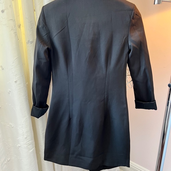 PrettyLittle Things Black Jacket Dress with Gold Buttons - Picture 2 of 4